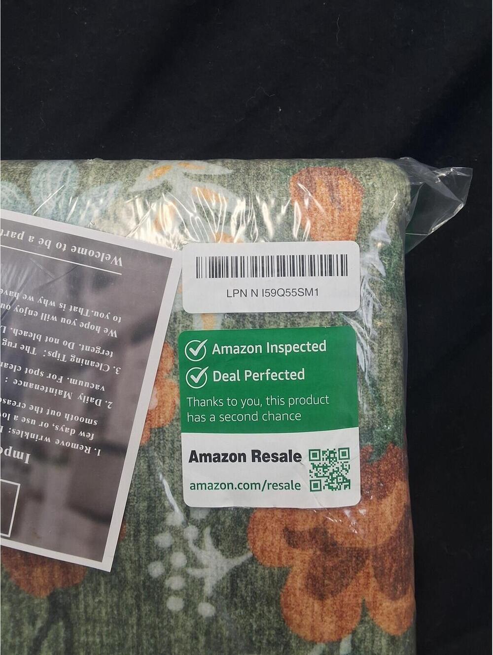 8X2 Floral Pattern Green Rug - Amazon Inspected & Perfected - Picture 2 of 4
